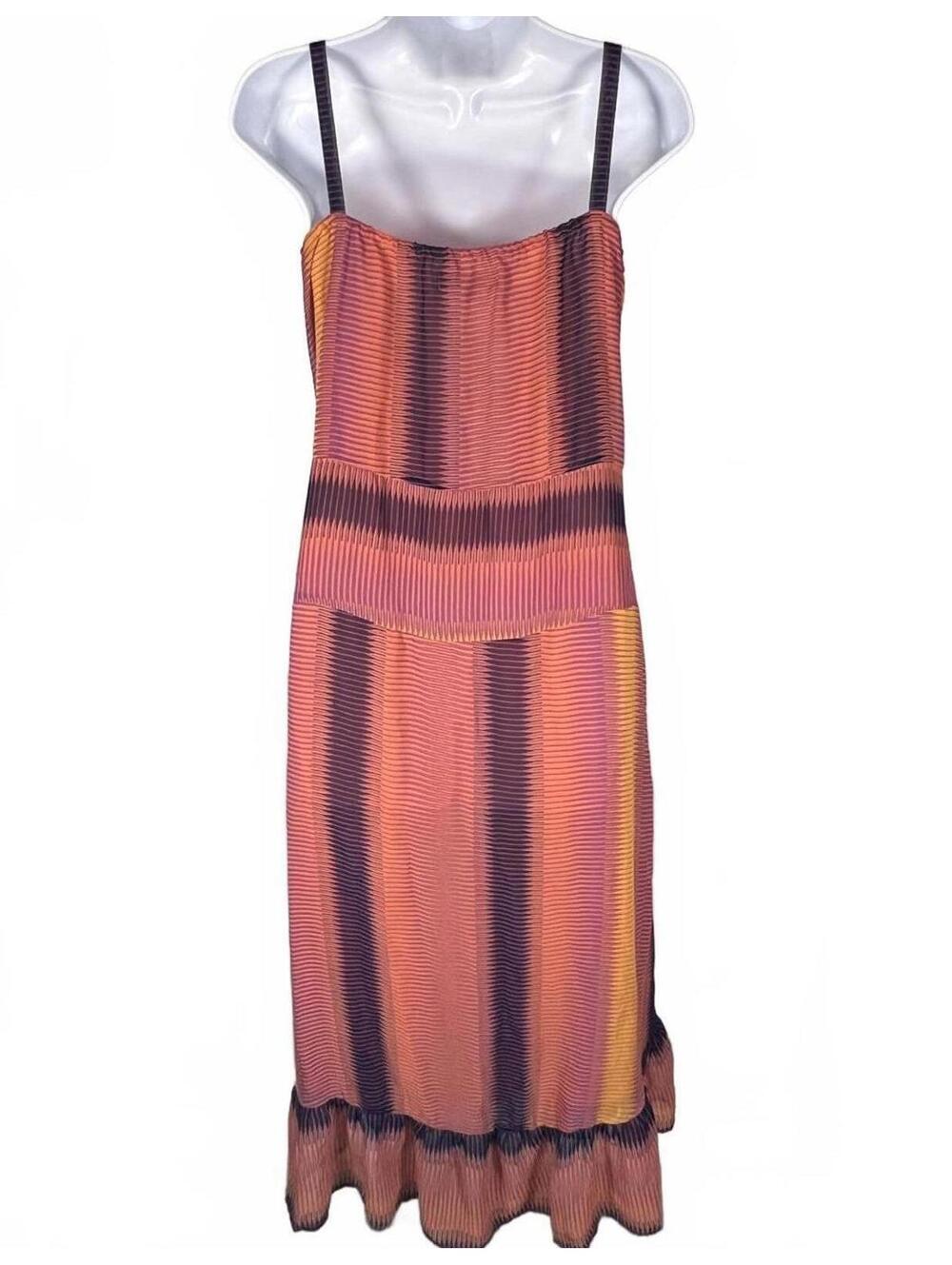 Sanctuary Sunset Striped Halter Maxi Dress. Boho Summer Vacation Chic Size S - Picture 2 of 6